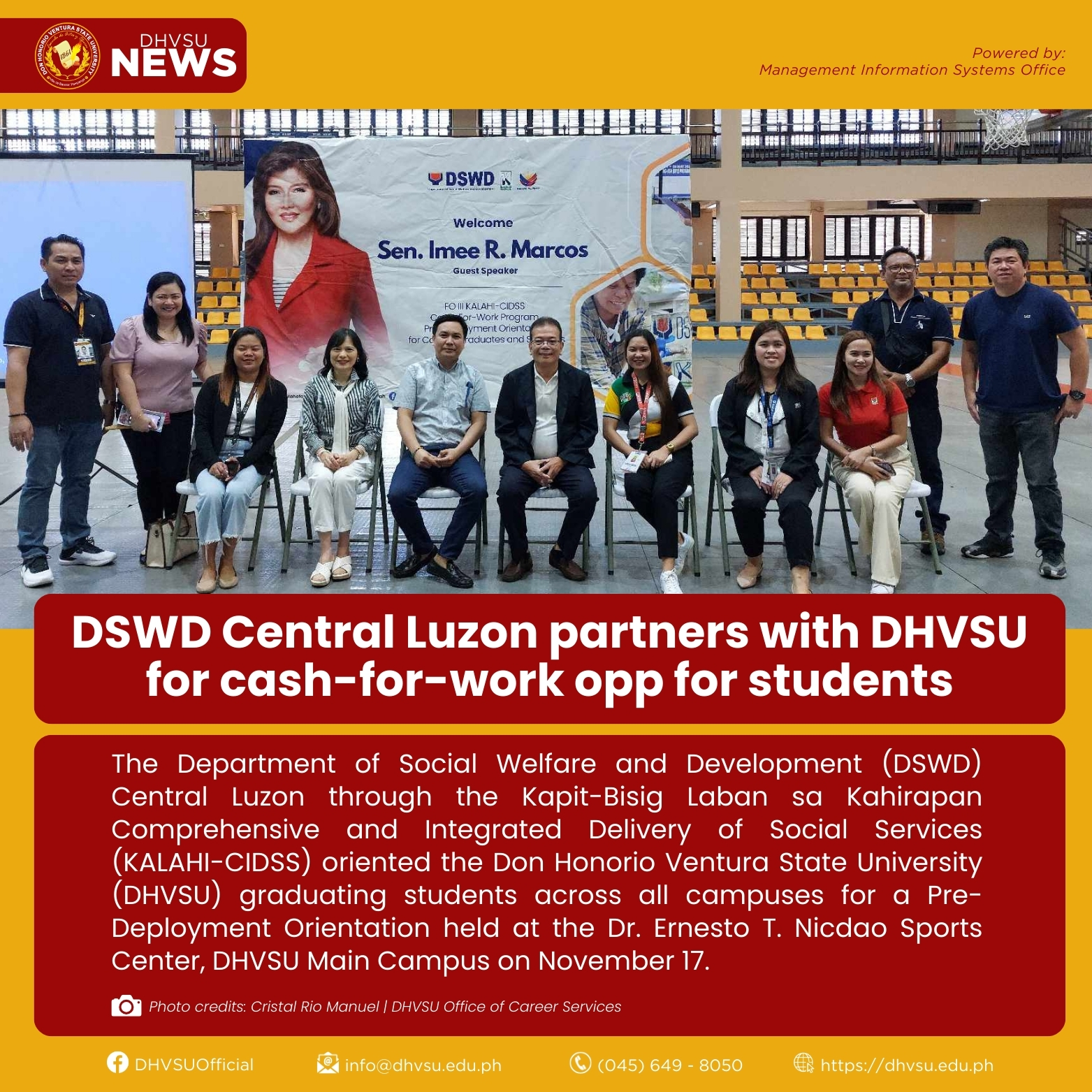 12072023   DSWD Central Luzon partners with DHVSU for cash for work opportunities for students 1