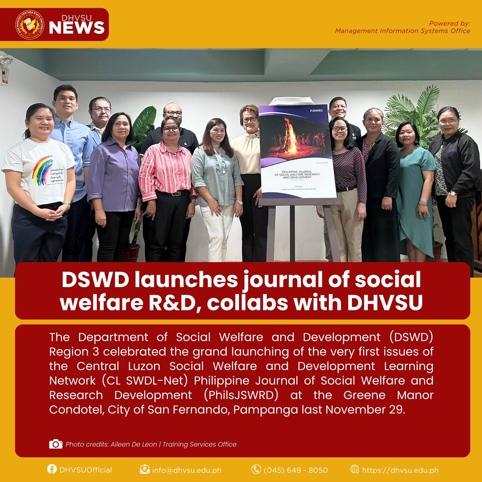 12062023 DSWD launches journal of social welfare research and development collabs with DHVSU 1 Information DHVSU