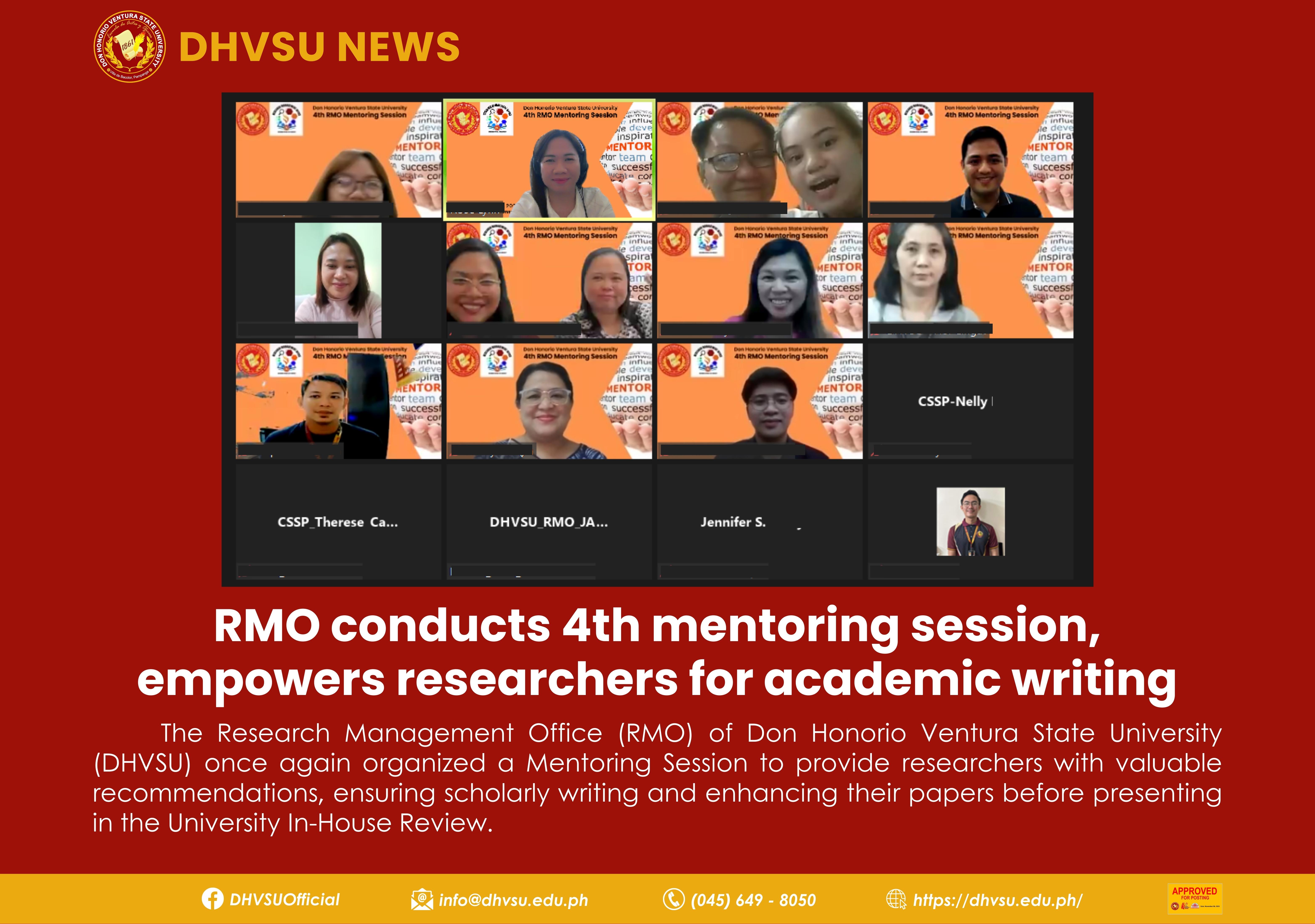 11072023 RMO conducts 4th mentoring session empowers researchers for academic writing 1