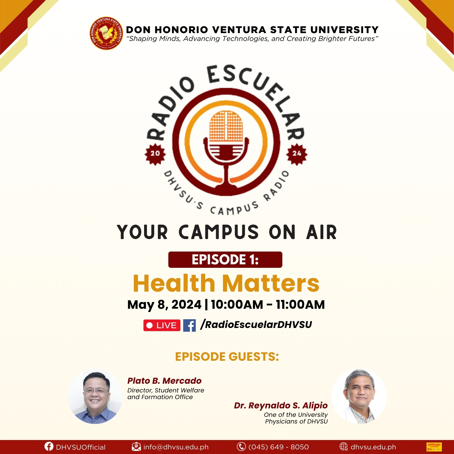 05062024 Radio Escuelar Episode 1 Information DHVSU