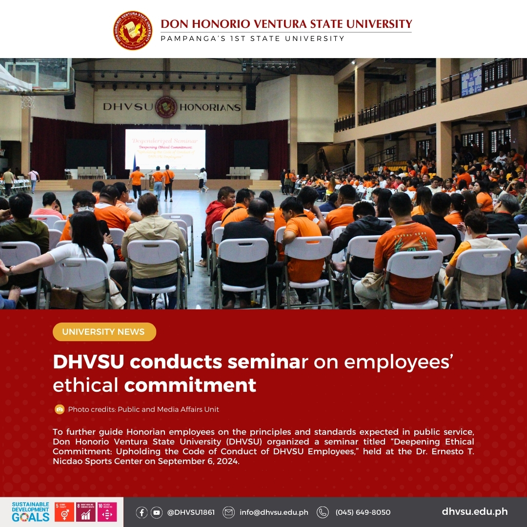 09092024 DHVSU conducts seminar on employees ethical commitment WEBSITE Information DHVSU