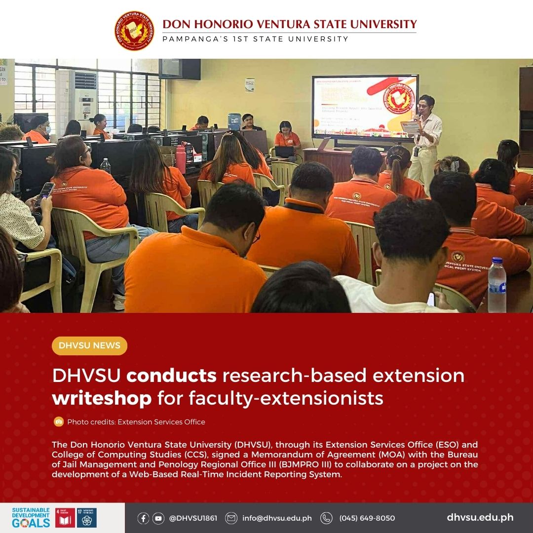 12102024 DHVSU conducts research based extension writeshop for faculty extensionists