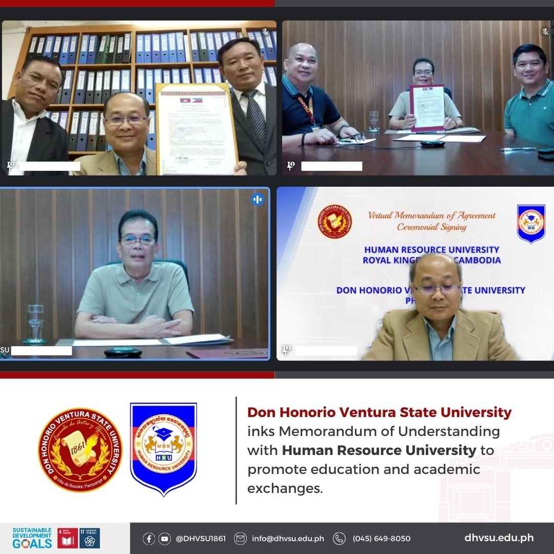 11202024 DHVSU HRU ink relations to promote education academic exchanges Information DHVSU