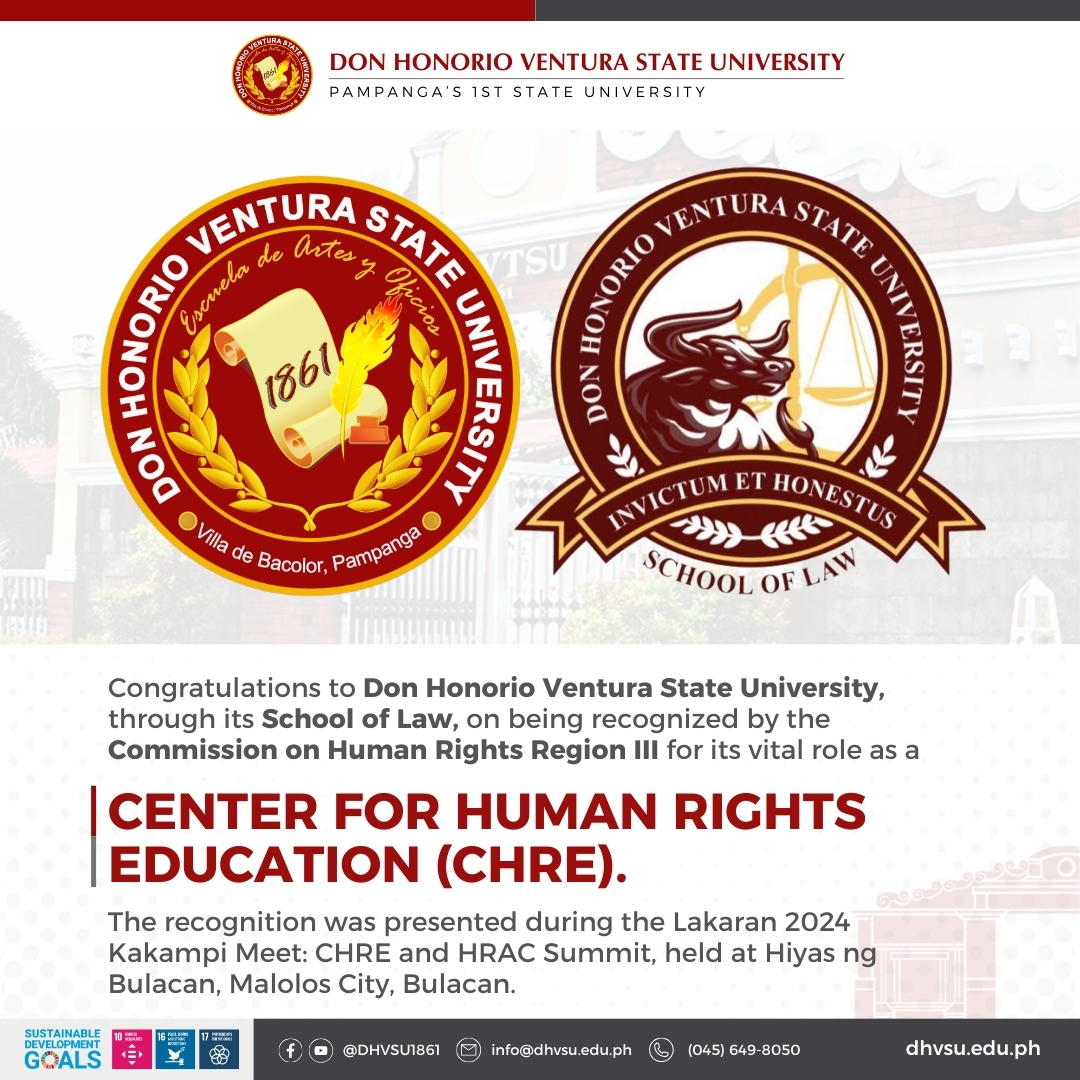 10022024 CHR Region III recognizes DHVSU SOL as key partner in advocating human rights WEBSITE Information DHVSU