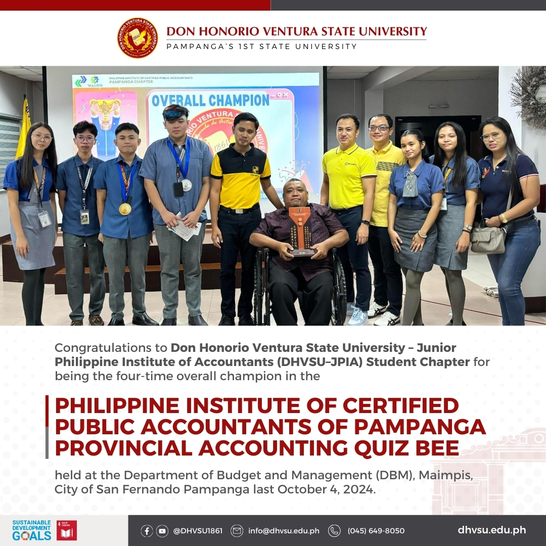 10082024 DHVSU JPIA retains championship tilt in provincial accounting quiz bee Information DHVSU