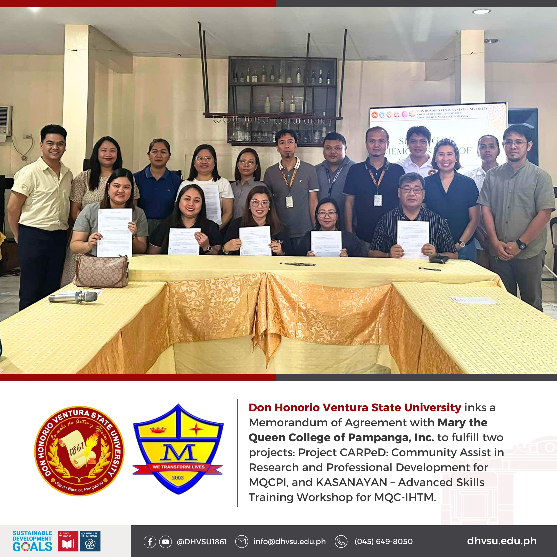 10092024   DHVSU proposes training for MQCPI signs agreement   Information DHVSU