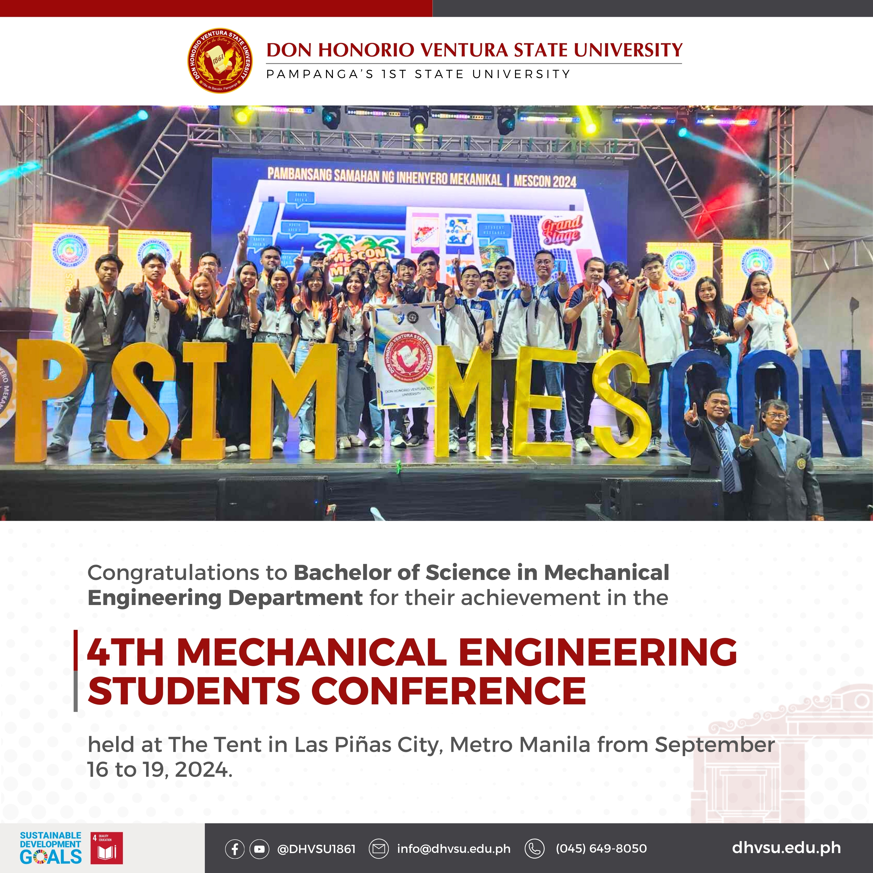 09252024 BSME studs gain 4 awards in a natl conference Information DHVSU