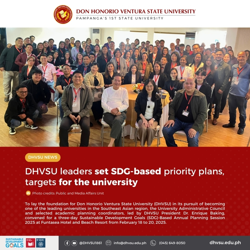 02242025 DHVSU leaders set SDG based priority plans targets for the university